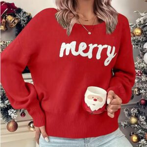 O1CN01EUzm3P2EBPEs8a5HL_2219526028706-0-cib 2025 Christmas New Knitted Round Neck Long Sleeve Pullover Sweater